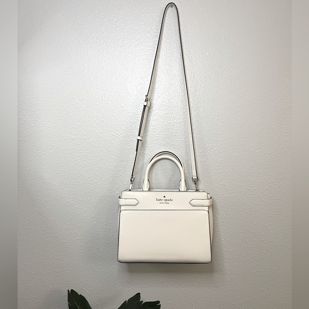 Kate Spade Staci  Medium Satchel Parchment NWT
